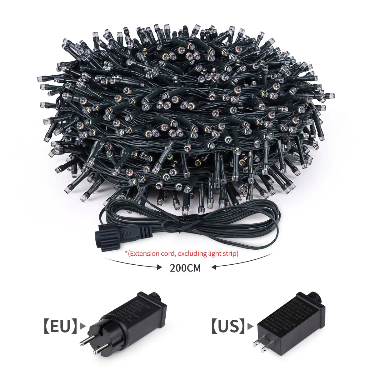 100Leds-500Leds LED Christmas Lights Fairy String Light EU Plug Warm White RGB LED Curtain Lights DIY Garden Home Party Decor