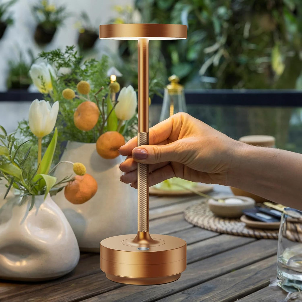 LED Cordless Table Lamp Rechargeable,Battery Powered Outdoor Table Light