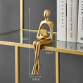 Light Luxury Human Body Art Ornament Decorate Abstract Resin Creative Golden Arts and Crafts Home Office Business Originality