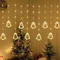2026 Christmas Tree LED Curtain Lights for Window Decoration Party Background String Lights Holiday Home Decor Supplies