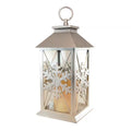 5.5 In. X 13 In. Silver Plastic Snowflake Lantern with LED Candle