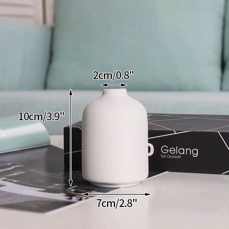 White Ceramic Vases Nordic Decorative Vasen Ornaments Home Living Room Decor Flower Arrangements Sketching Props Desktop Decor