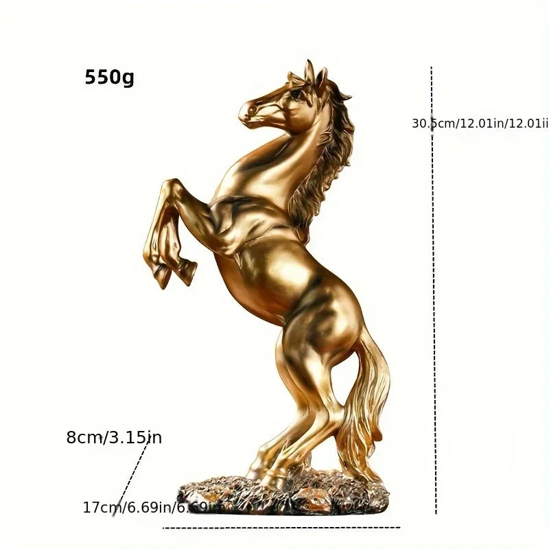 Resin Statue Golden White Black Horse Figure Nordic Abstract Ornaments for Figurines for Interior Sculpture Room Home Decor