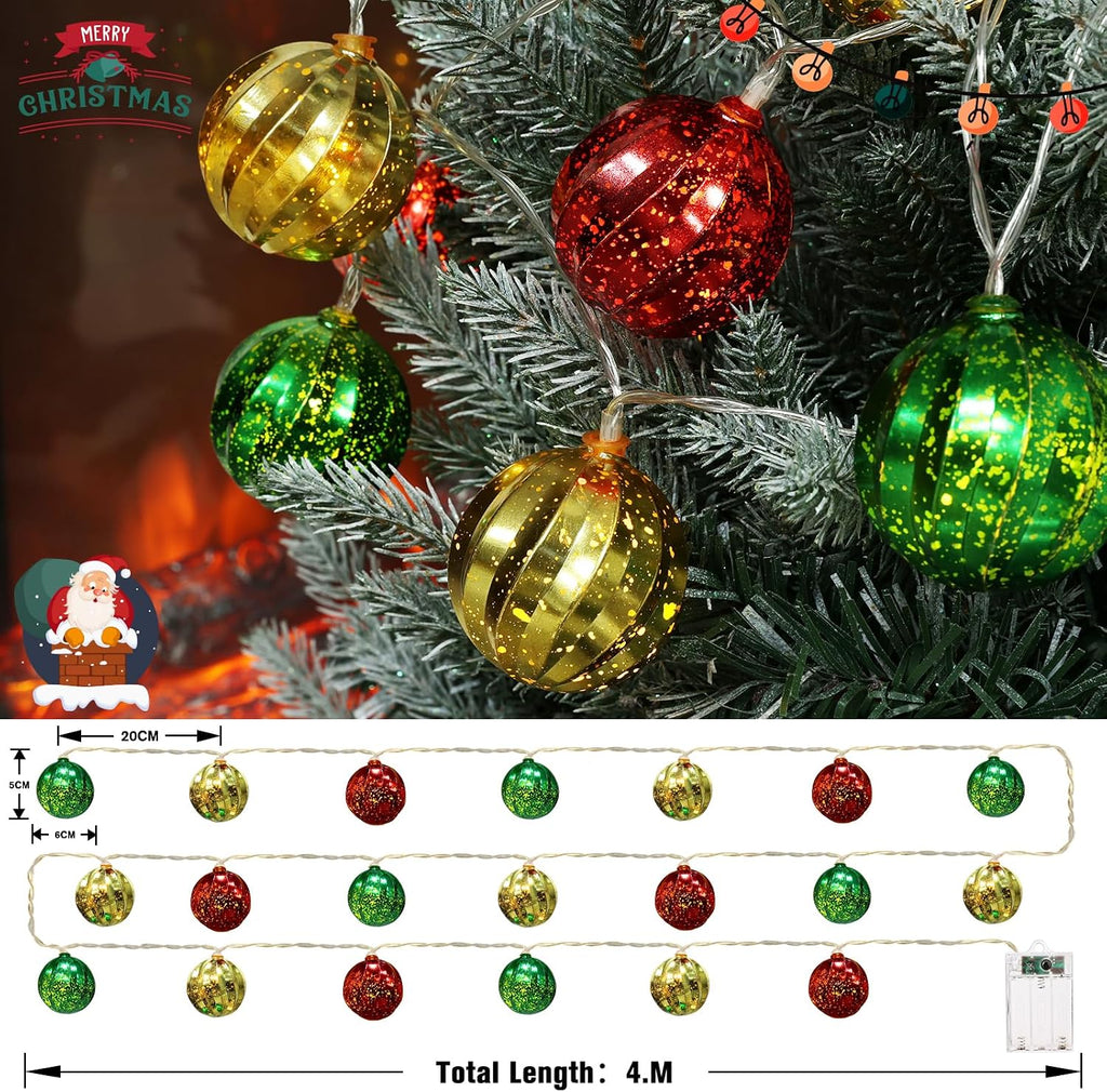 Battery Operated Christmas Light 13.5Ft 20 LED with Timer & 8 Modes