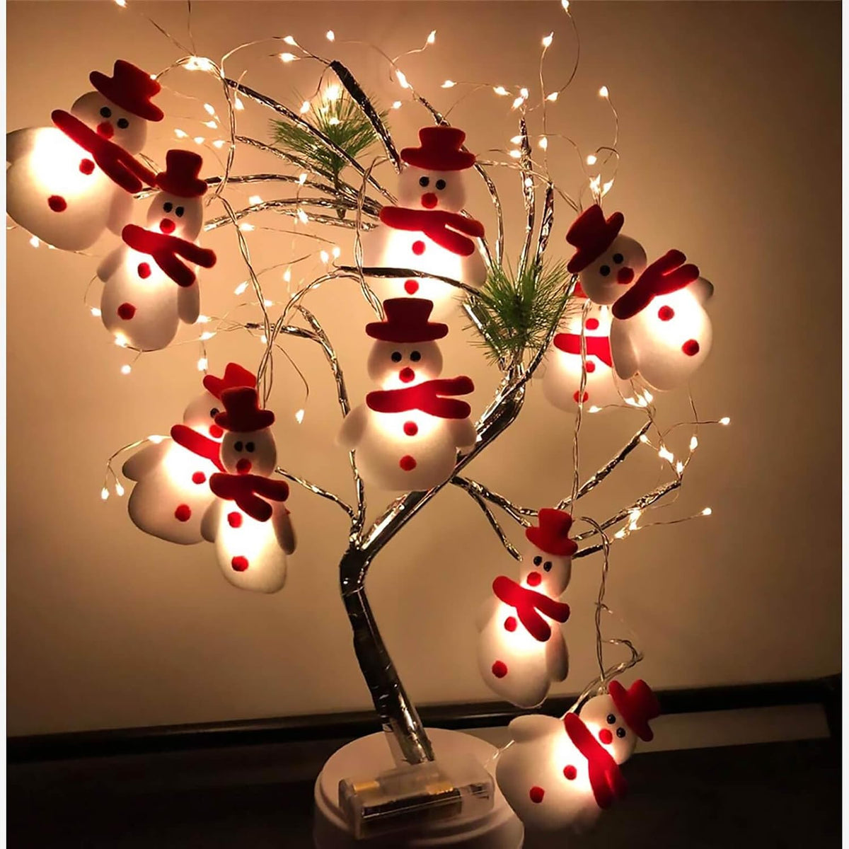 Christmas Snowman String Lights, 10 Leds 5.4Ft Waterproof