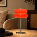 Bedroom Mushroom Lamp, Medieval Modern Bedside Table Lamp, Dimmable Retro Egg Tart Headlight, Unique Home Mushroom Decoration Aesthetic Lovely Living Room Desk Lamp (Red)