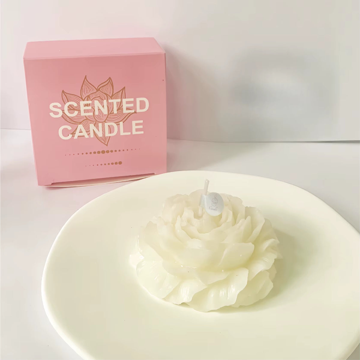 3D Peony Aromatherapy Candle - Creative Flower Shape, Wedding Decor Gifts Box & Valentine'S Day Scented Souvenir Ornament