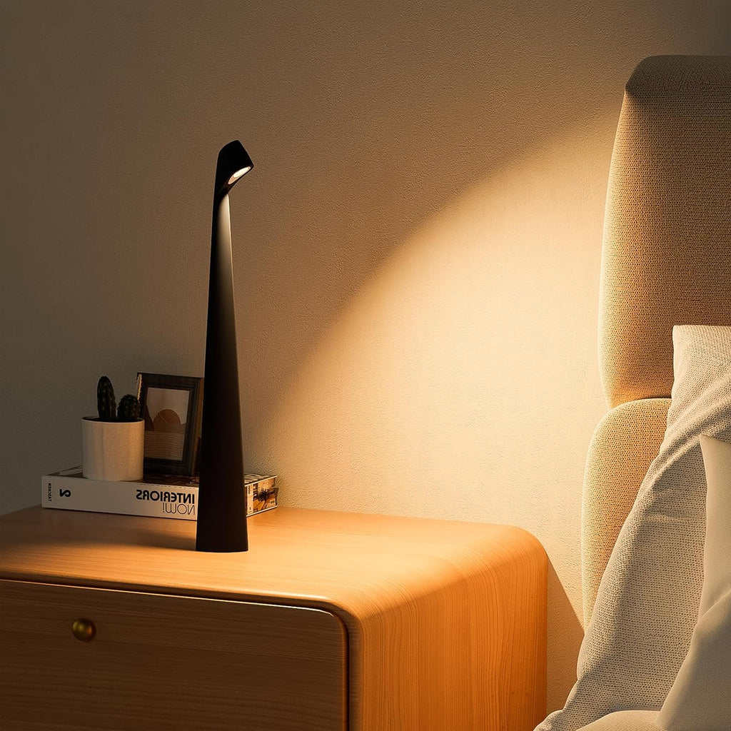 Cordless Rechargeable Reading Metal Table Lamp, 3-Level Brightness