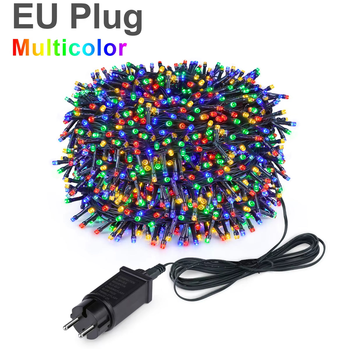 100Leds-500Leds LED Christmas Lights Fairy String Light EU Plug Warm White RGB LED Curtain Lights DIY Garden Home Party Decor