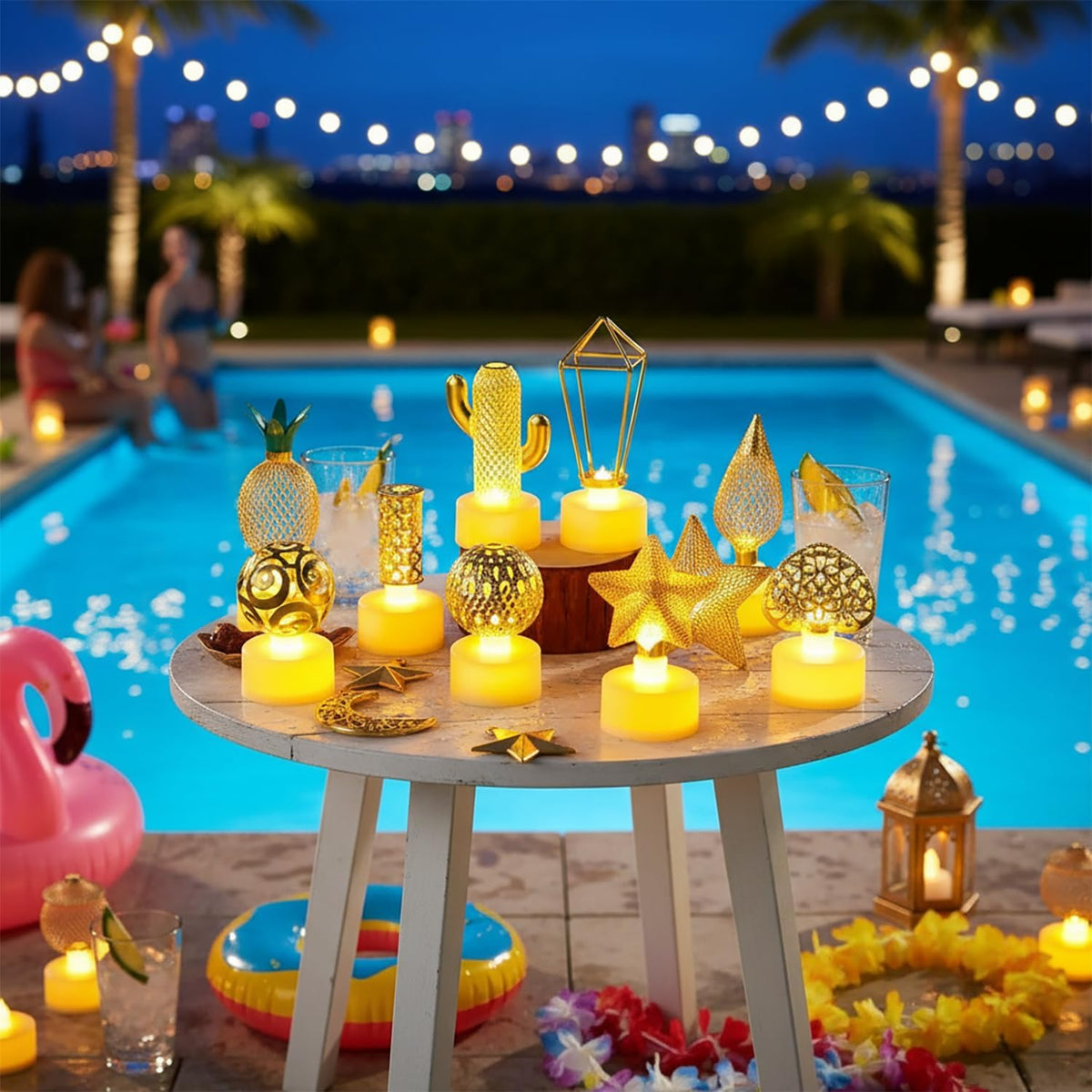 15 Pcs Mini Tea Lights Battery Operated LED Candles Islamic Gifts