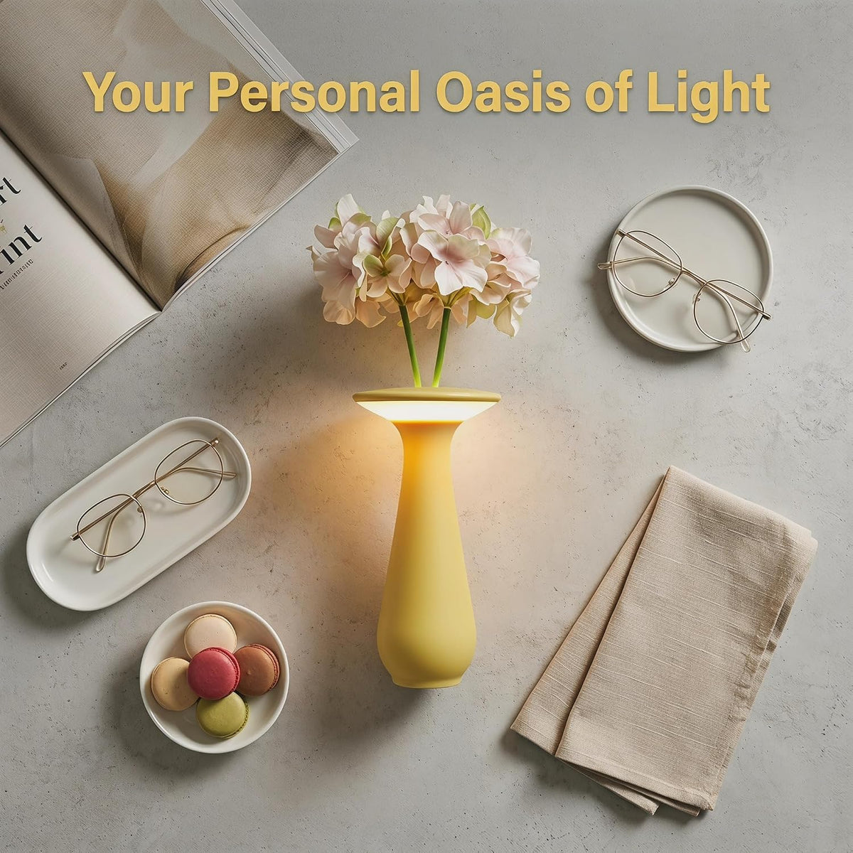 Rechargeable Cordless Flower Table Lamp