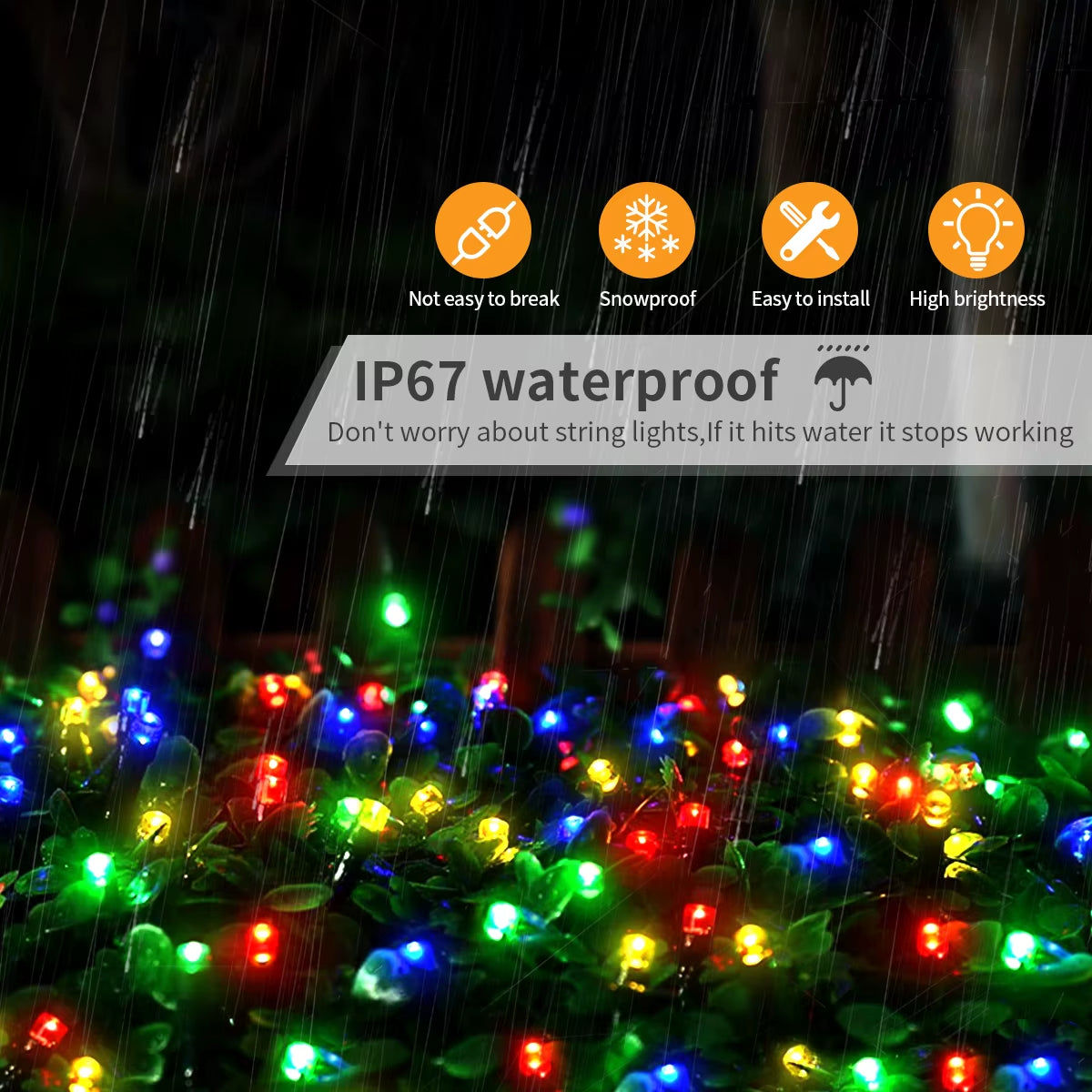 100Leds-500Leds LED Christmas Lights Fairy String Light EU Plug Warm White RGB LED Curtain Lights DIY Garden Home Party Decor