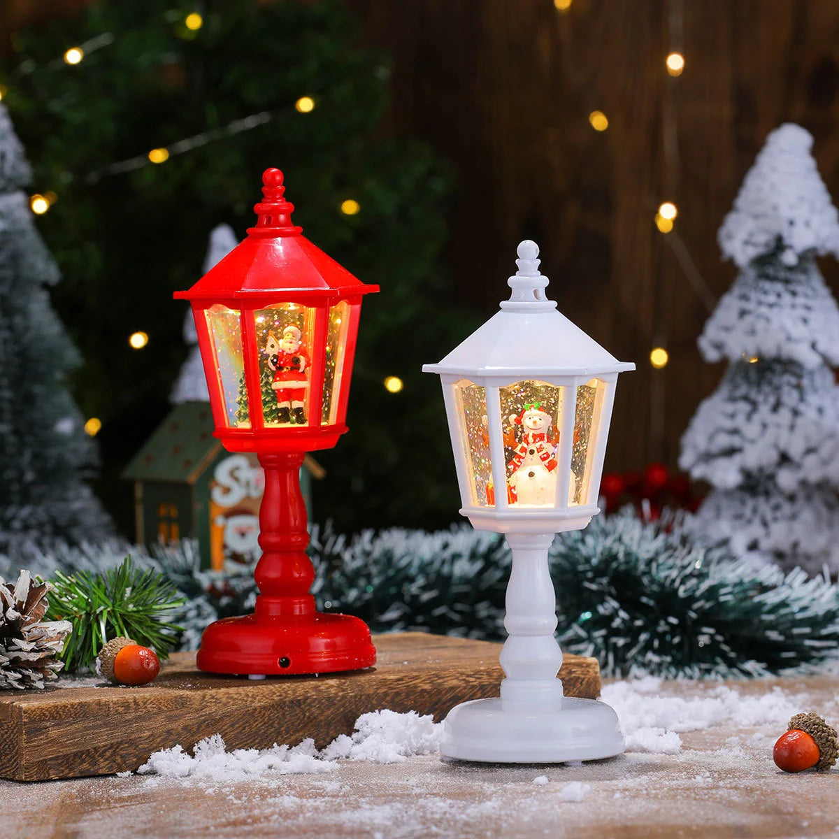 New Christmas Decorations Luminous with Music Water Injection Table Lamp Night Lights Christmas Creative Ornaments Christmas Gifts
