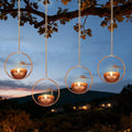 Dragonfly Solar Hanging Chandelier Lanterns, Flickering Flame