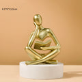 Bookshelf Decor Home Decor - Person Who Is Thinking Abstract Thinker Sculpture Figurine Statue Resin Modern Reading Decoration