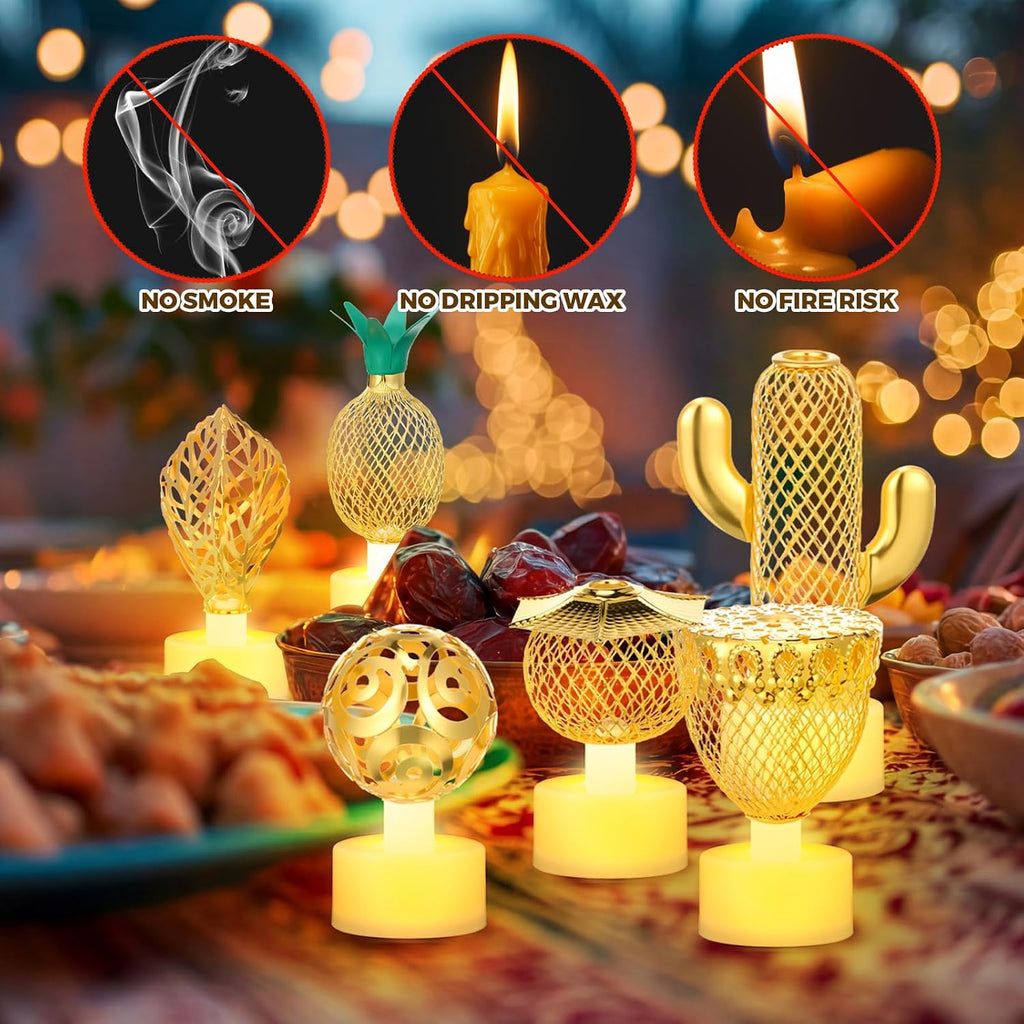 15 Pcs Mini Tea Lights Battery Operated LED Candles Islamic Gifts