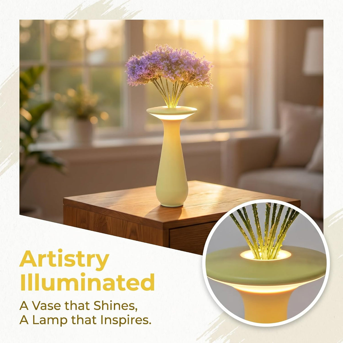 Rechargeable Cordless Flower Table Lamp