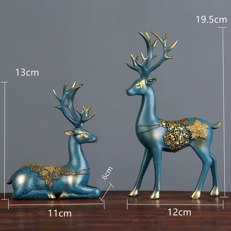 Nordic Home Decoration Deer Head Resin Statue Figurine Home Decor Statues Accessories/Modern Sculpture Beelden Decoratie Art