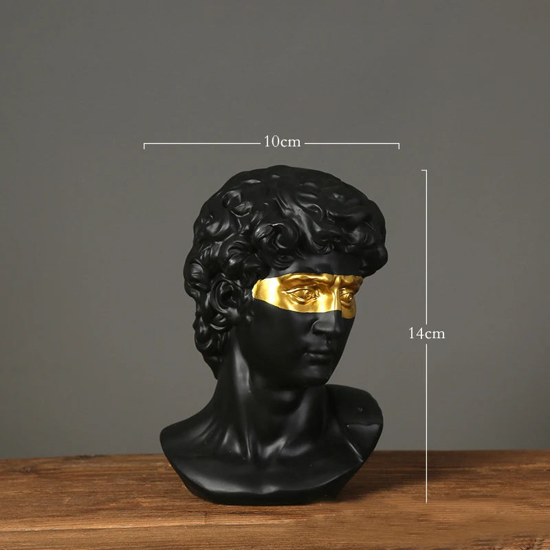 European Home Decoration David Head Resinstatues Statues Home Decor Modern Abstract Art Bust Sculpture Art Sketch Practice