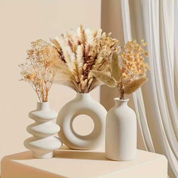 Trio de Vases Bohèmes — Blanc ou Noir