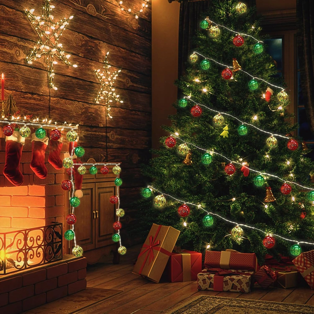 Battery Operated Christmas Light 13.5Ft 20 LED with Timer & 8 Modes