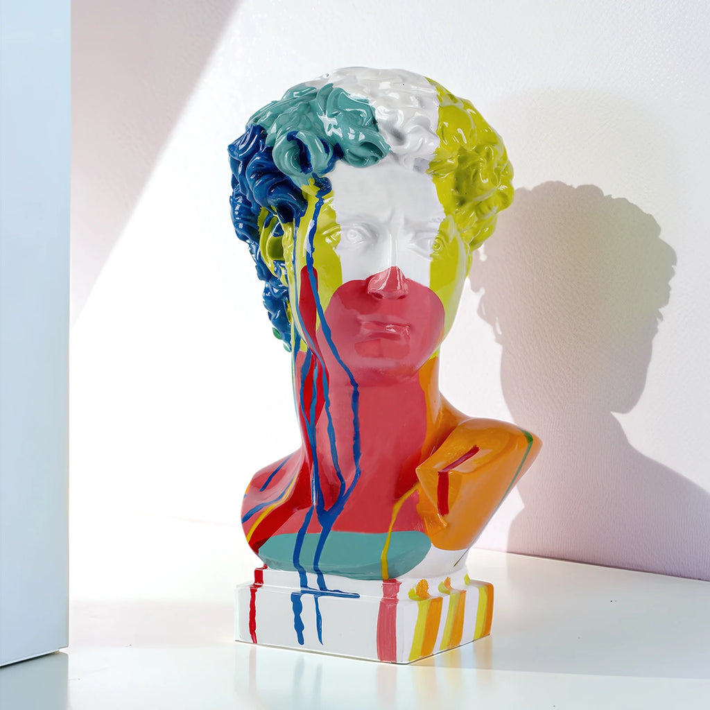 European Home Decoration David Head Resinstatues Statues Home Decor Modern Abstract Art Bust Sculpture Art Sketch Practice