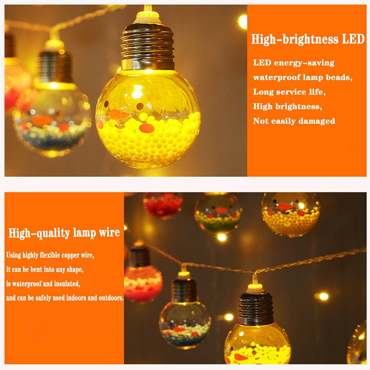 Christmas Tree String Lights -10 LED Colorful Foam Ball Bulbs,6Ft Battery-Powered Macaron Ball String Lights, Suitable for Indoor and Outdoor Holiday Decor, Porch, Balcony, Office Decor (D)