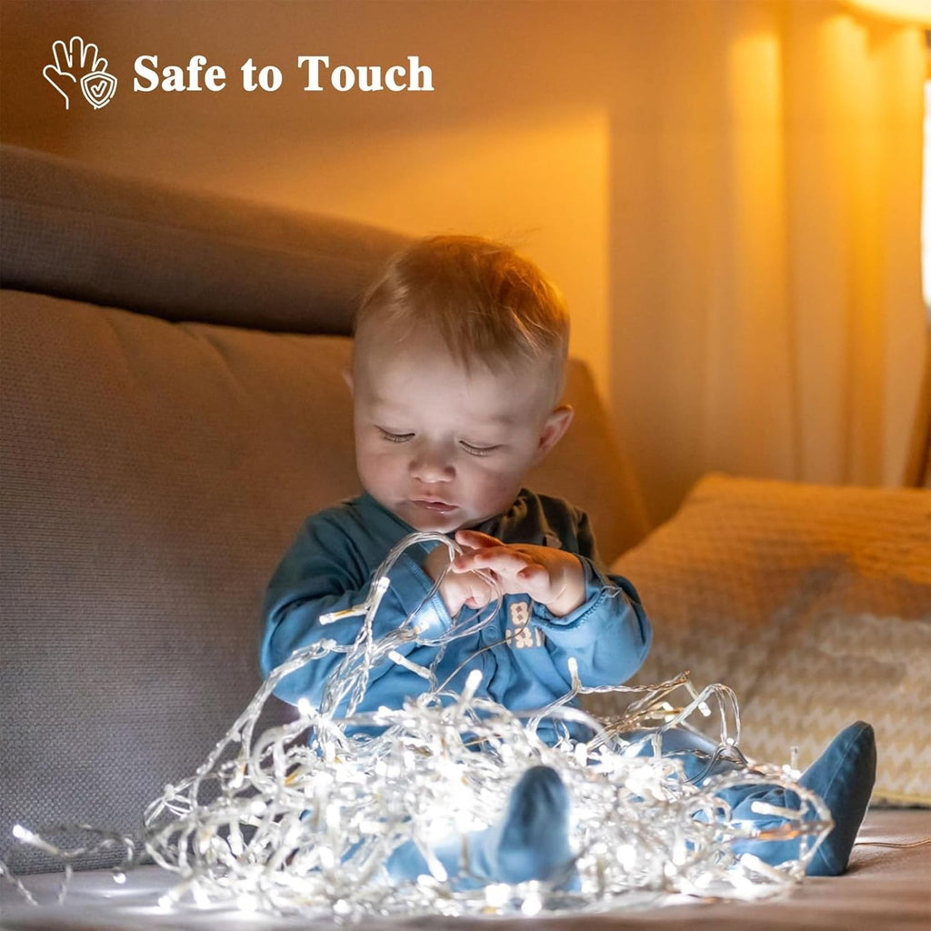 Connectable 200LED 66Ft String Lights, Christmas Lights Indoor Outdoor