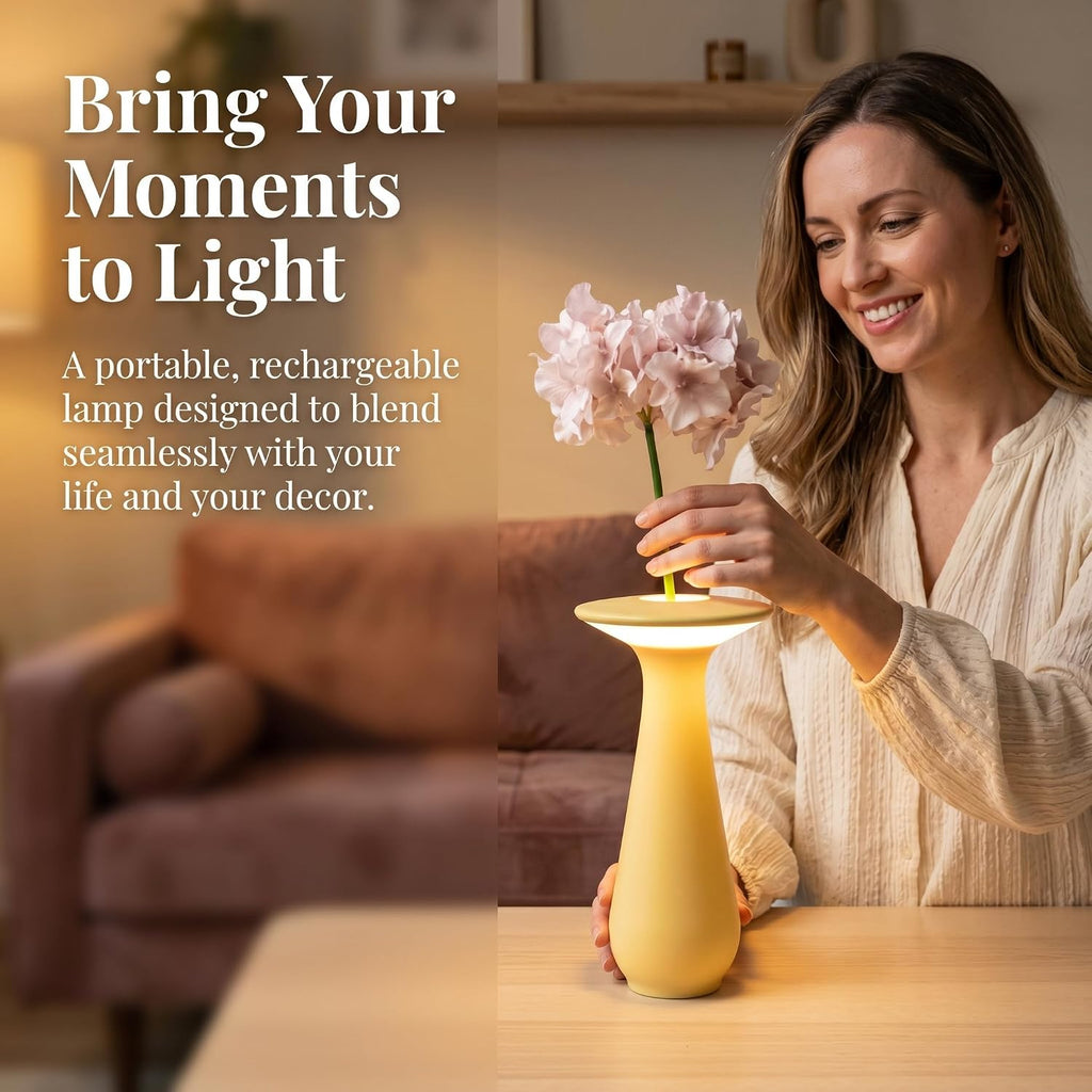 Rechargeable Cordless Flower Table Lamp
