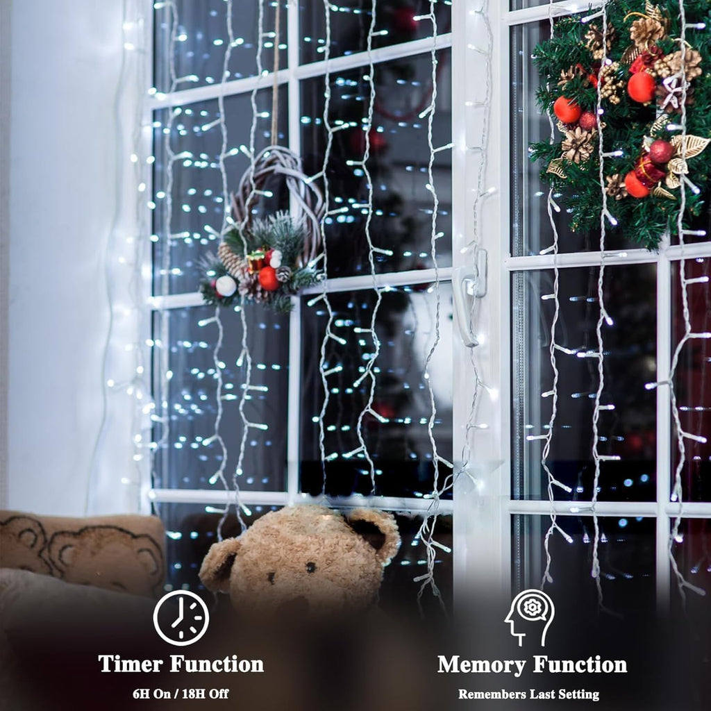 Connectable 200LED 66Ft String Lights, Christmas Lights Indoor Outdoor