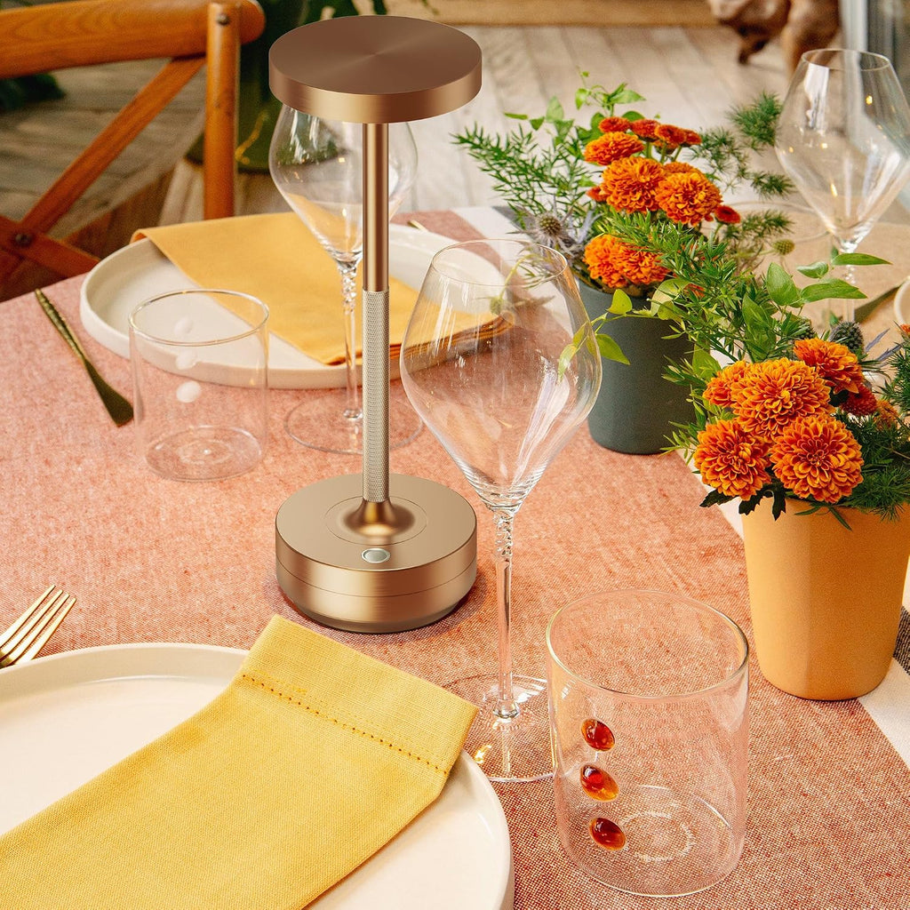 LED Cordless Table Lamp Rechargeable,Battery Powered Outdoor Table Light