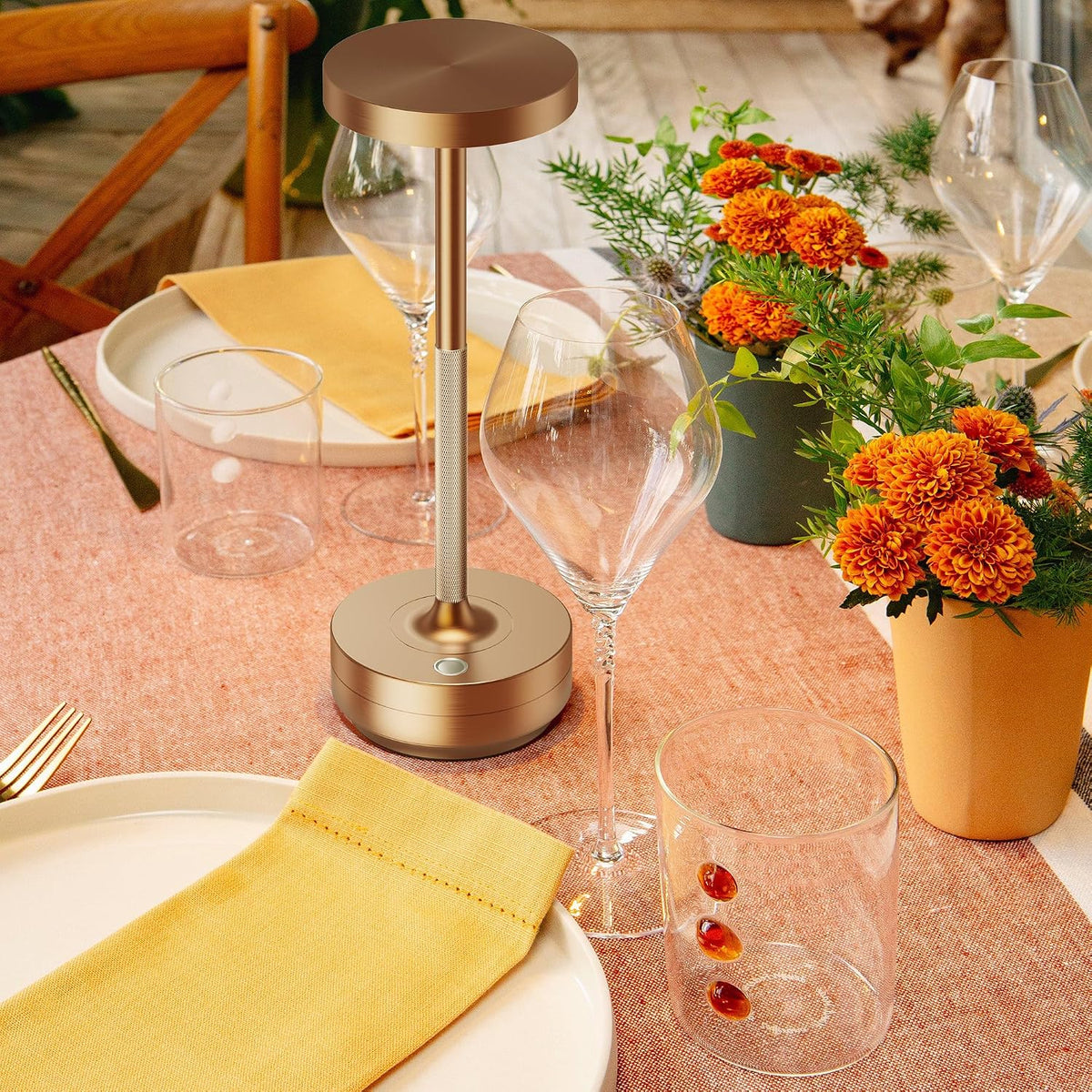 LED Cordless Table Lamp Rechargeable,Battery Powered Outdoor Table Light