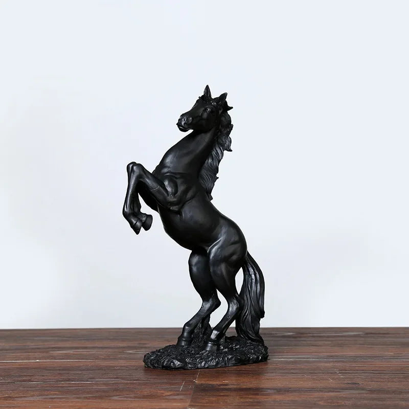 Resin Statue Golden White Black Horse Figure Nordic Abstract Ornaments for Figurines for Interior Sculpture Room Home Decor