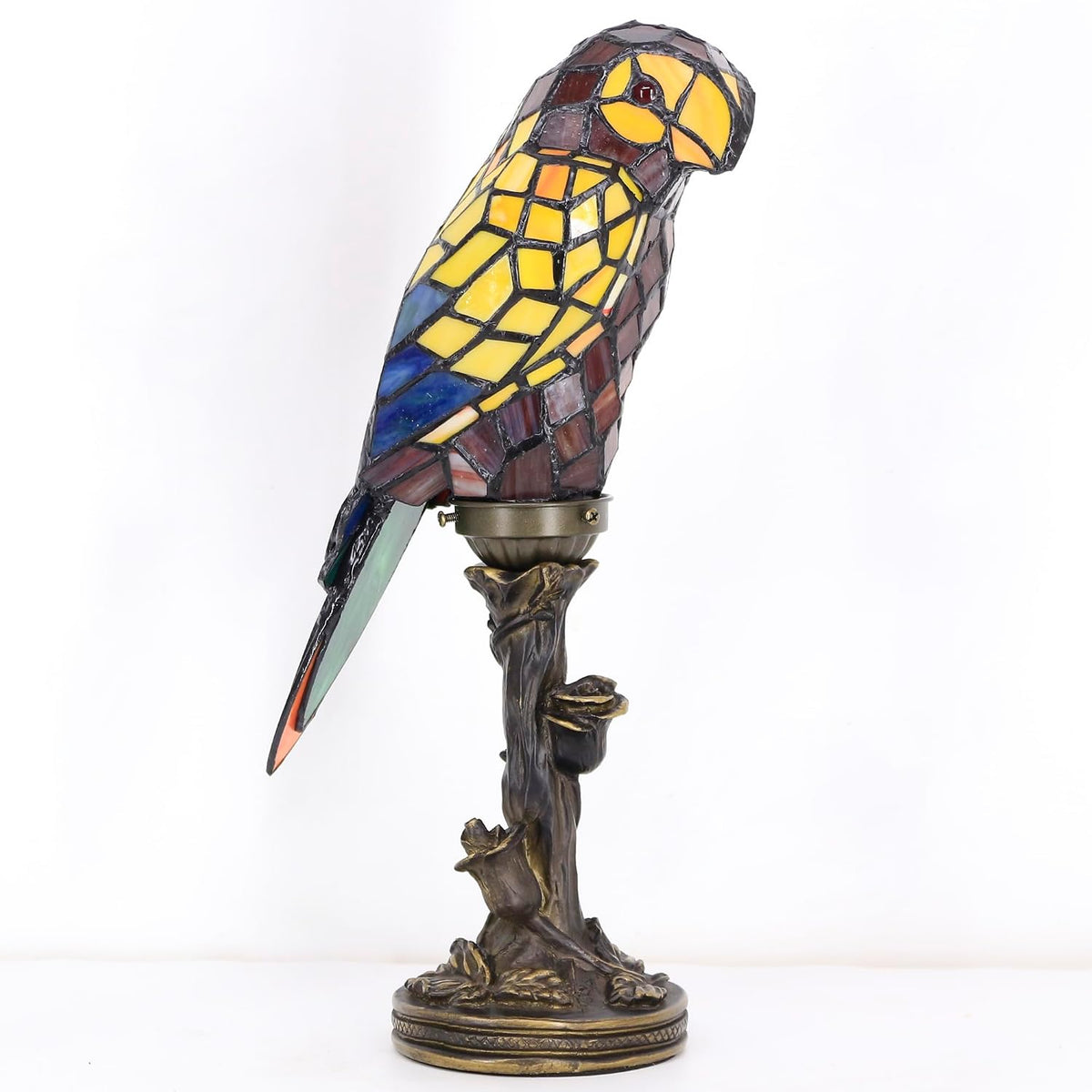 Small Tiffany Lamp Parrot Table Lamp Stained Glass Accent Lamp