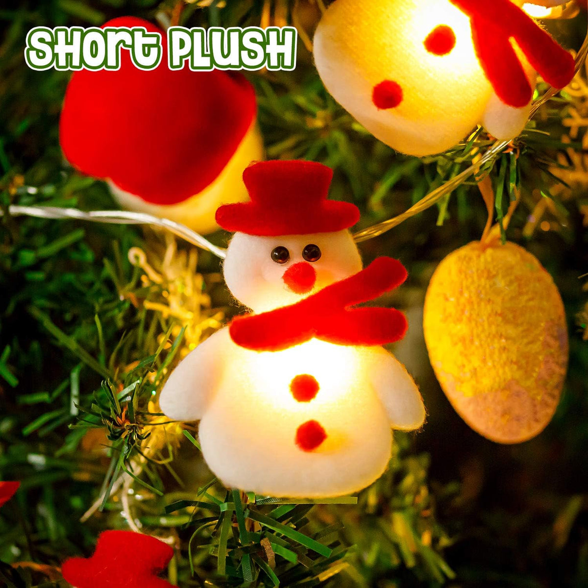 Christmas Snowman String Lights, 10 Leds 5.4Ft Waterproof