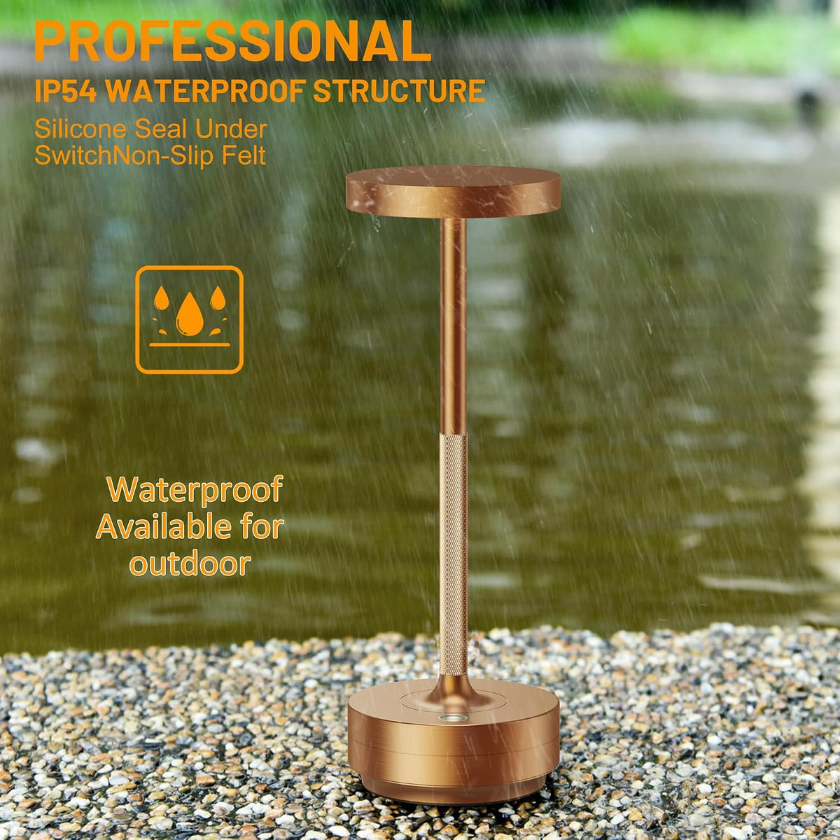 LED Cordless Table Lamp Rechargeable,Battery Powered Outdoor Table Light