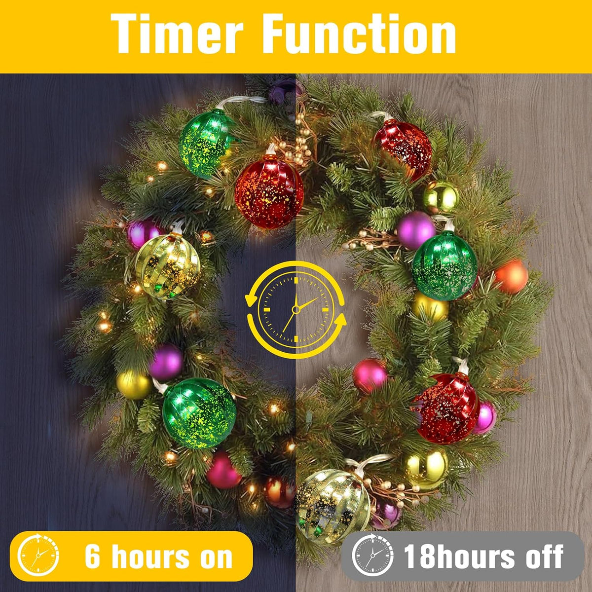 Battery Operated Christmas Light 13.5Ft 20 LED with Timer & 8 Modes