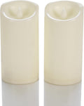 Outdoor Battery Operated Flameless LED Candles with Timer D3”Xh6” 2 PCS