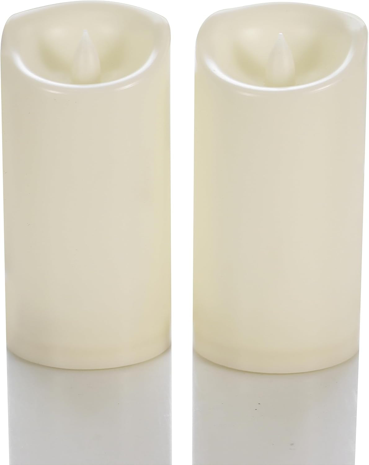 Outdoor Battery Operated Flameless LED Candles with Timer D3”Xh6” 2 PCS