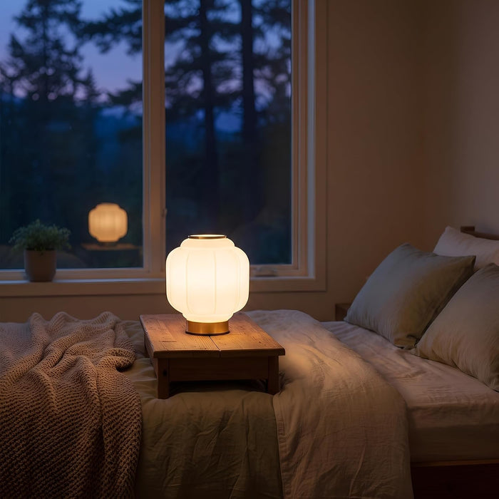 Lampe Champignon Vintage Blanche – Sans Fil