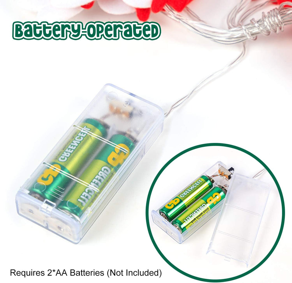 Christmas Snowman String Lights, 10 Leds 5.4Ft Waterproof