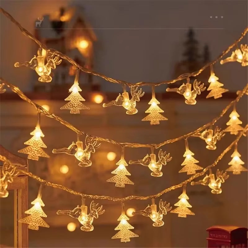 3M Christmas Lights Snowflake String Lights Fairy Lights Waterproof Star Ball LED Lamp for Home Christmas Tree Garden Decoration