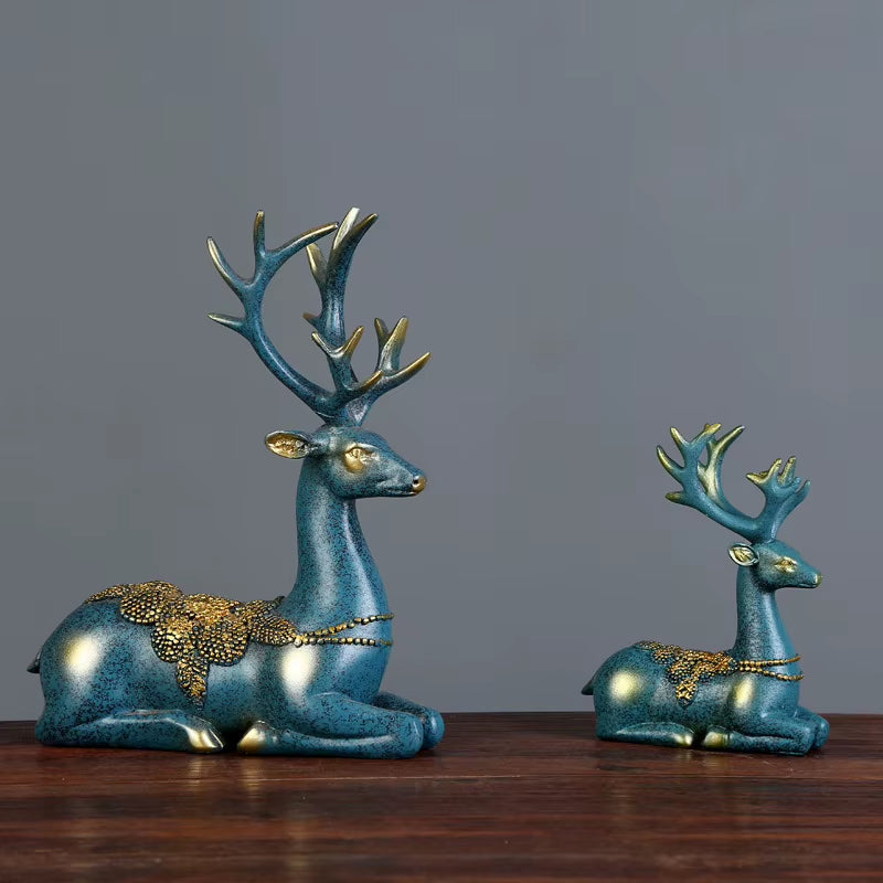 Nordic Home Decoration Deer Head Resin Statue Figurine Home Decor Statues Accessories/Modern Sculpture Beelden Decoratie Art