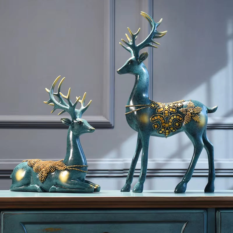 Nordic Home Decoration Deer Head Resin Statue Figurine Home Decor Statues Accessories/Modern Sculpture Beelden Decoratie Art