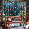 300LED Red White and Green Christmas Curtain Lights with Remote