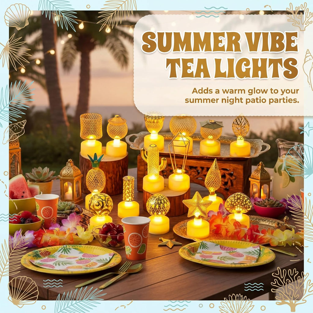 15 Pcs Mini Tea Lights Battery Operated LED Candles Islamic Gifts