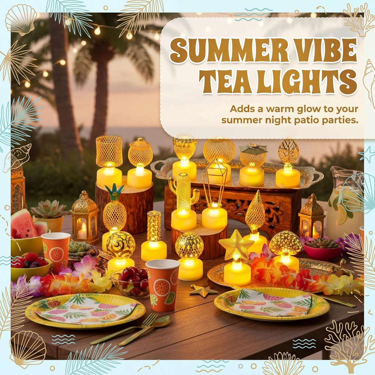 15 Pcs Mini Tea Lights Battery Operated LED Candles Islamic Gifts