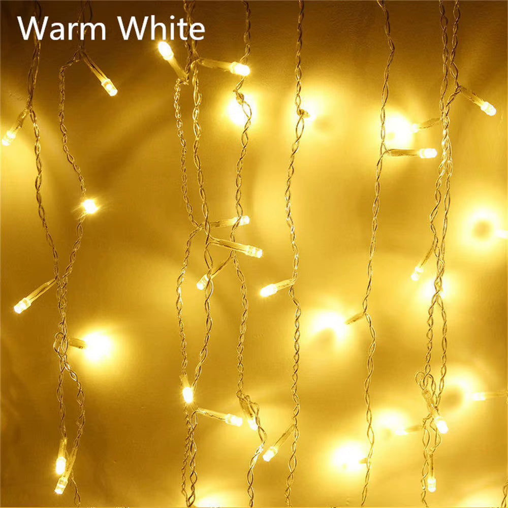 Christmas Lights Waterfall Outdoor Decoration 5M Droop 0.4-0.6M Led Lights Curtain String Lights Party Ggarden Eaves Decoration