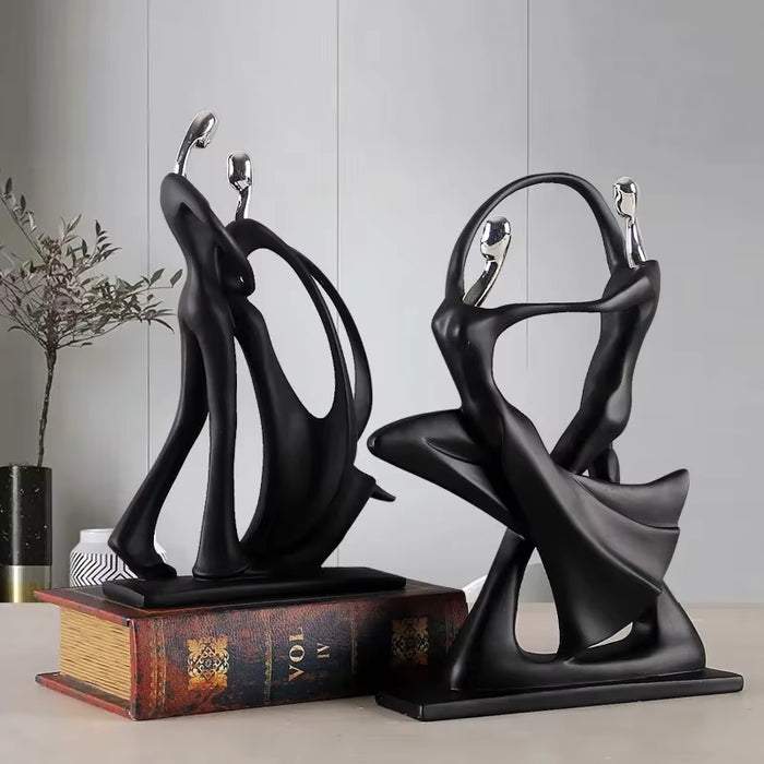 Couple de Danseurs — Sculpture Argentée