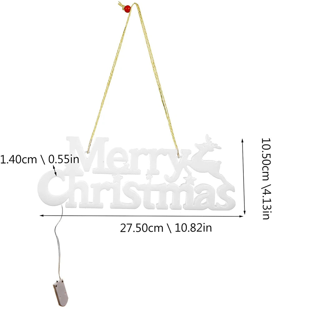 1Pc Merry Christmas Letter Light, Merry Christmas LED String Lights Christmas Garland Decoration Hanging Lights for Christmas